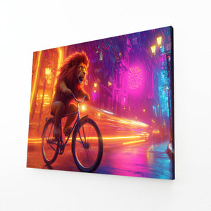 Neon Ride Lion Wall Art | MusaArtGallery™