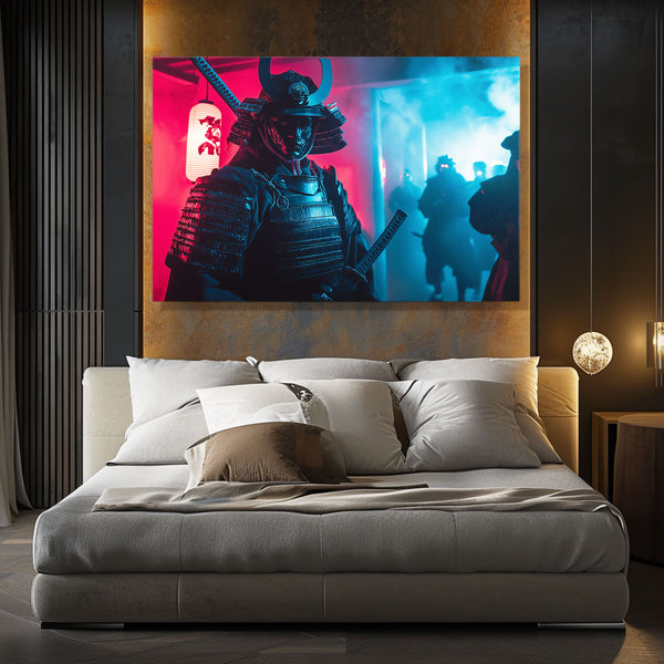 Neon Samurai Canvas