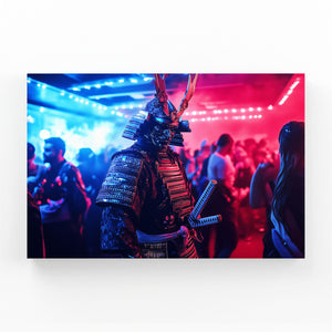 Neon Samurai Wall Art