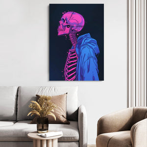 Neon Skeleton Skull Art | MusaArtGallery™