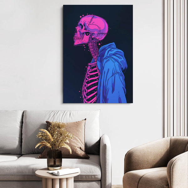 Neon Skeleton Skull Art | MusaArtGallery™