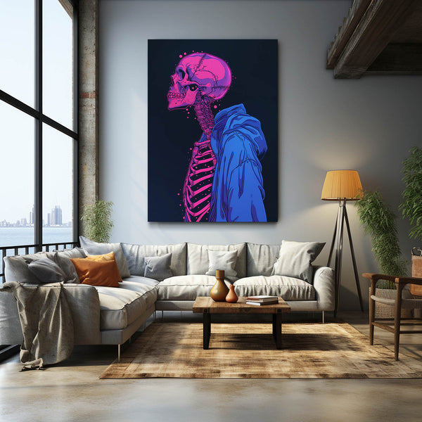 Neon Skeleton Skull Art | MusaArtGallery™