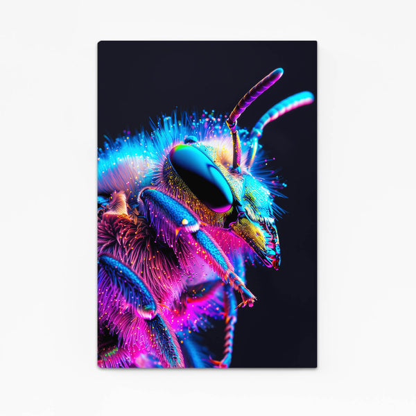 Neon Spectrum Bee Art | MusaArtGallery™