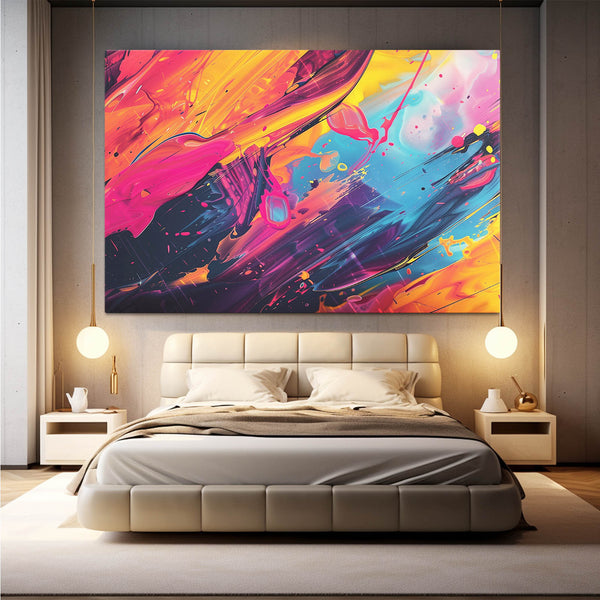 Neon Splash Abstract Art | MusaArtGallery™