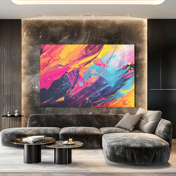 Neon Splash Abstract Art | MusaArtGallery™