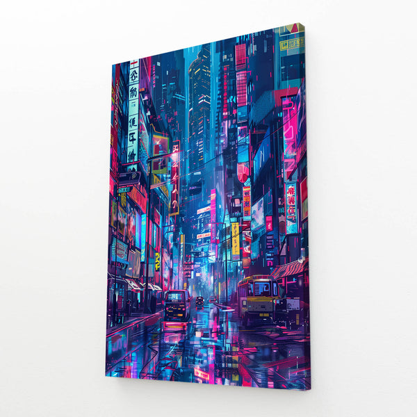 Neon Streets Cyberpunk Art | MusaArtGallery™