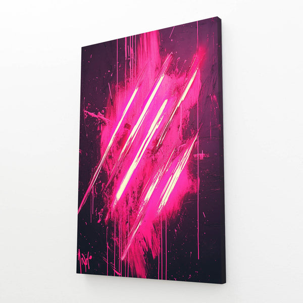 Neon Strikes Pink Abstract Art | MusaArtGallery™