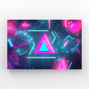 Neon Triangles Cyberpunk Art | MusaArtGallery™