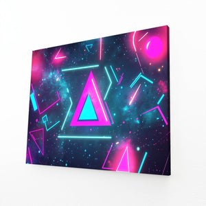 Neon Triangles Cyberpunk Art | MusaArtGallery™