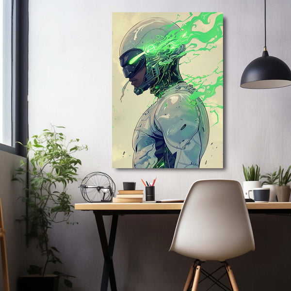 Neon Warrior Cyberpunk Art | MusaArtGallery™