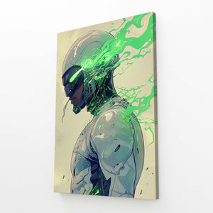 Neon Warrior Cyberpunk Art | MusaArtGallery™