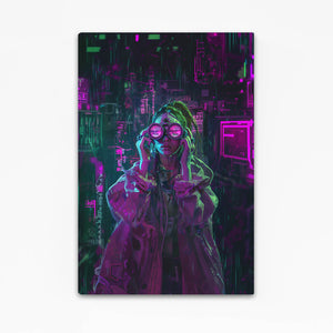 Neon Watcher Cyberpunk Art | MusaArtGallery™