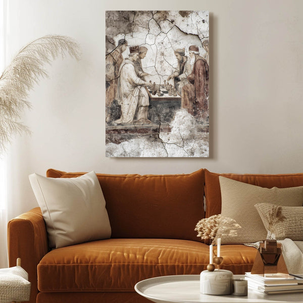 Neutral Art Deco Chess Art