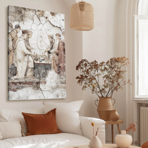 Neutral Art Deco Chess Art