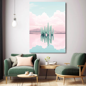 Neutral Cactus Art