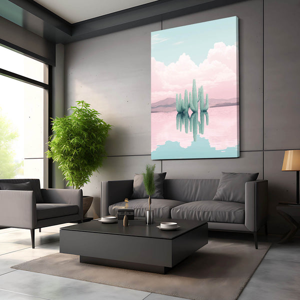 Neutral Cactus Art