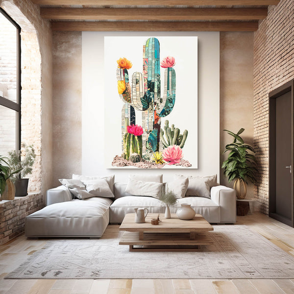 Neutral Cactus Wall Art