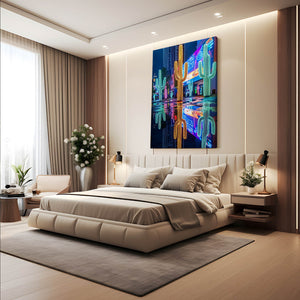 Night Cactus Art