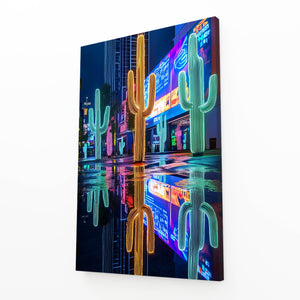 Night Cactus Art