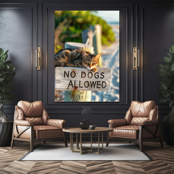 No Dogs Cat Art | MusaArtGallery™