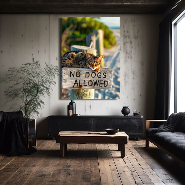 No Dogs Cat Art | MusaArtGallery™