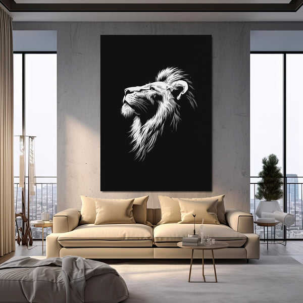 Noble Silhouette Lion Wall Art | MusaArtGallery™