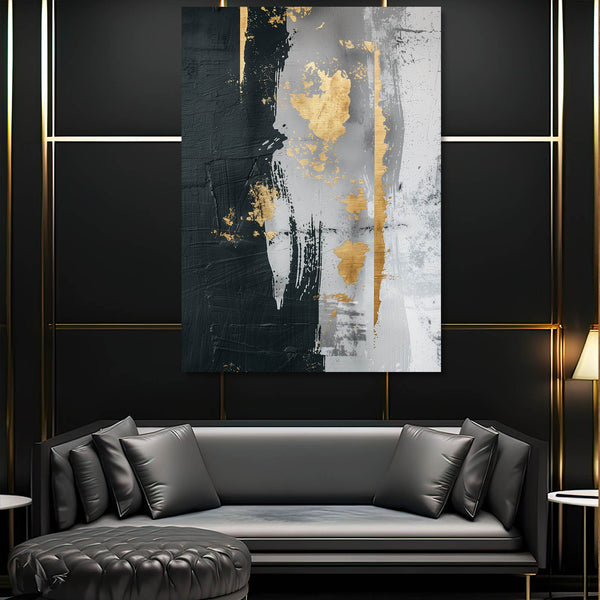 Noir Gold Abstract Art | MusaArtGallery™