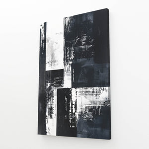 Noir Grid Black and White Abstract Art | MusaArtGallery™