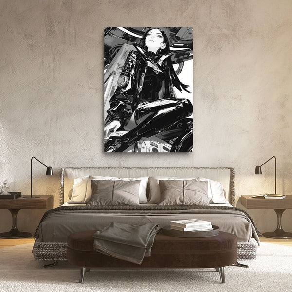 Noir Sentinel Cyberpunk Art | MusaArtGallery™