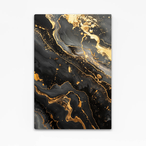 Obsidian Gold Abstract Art | MusaArtGallery™