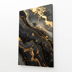 Obsidian Gold Abstract Art | MusaArtGallery™