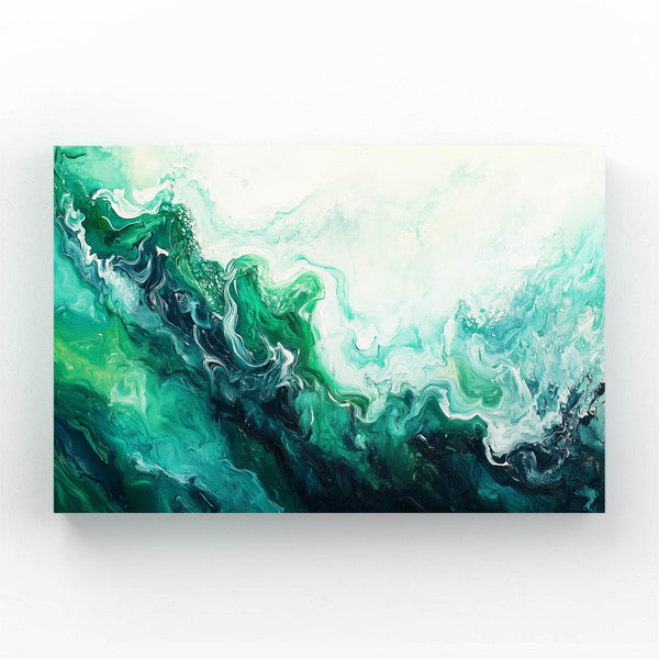 Ocean Breeze Green Abstract Art | MusaArtGallery™