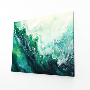 Ocean Breeze Green Abstract Art | MusaArtGallery™