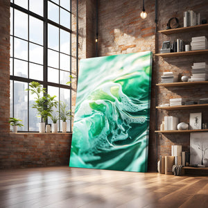 Ocean Foam Green Abstract Art | MusaArtGallery™