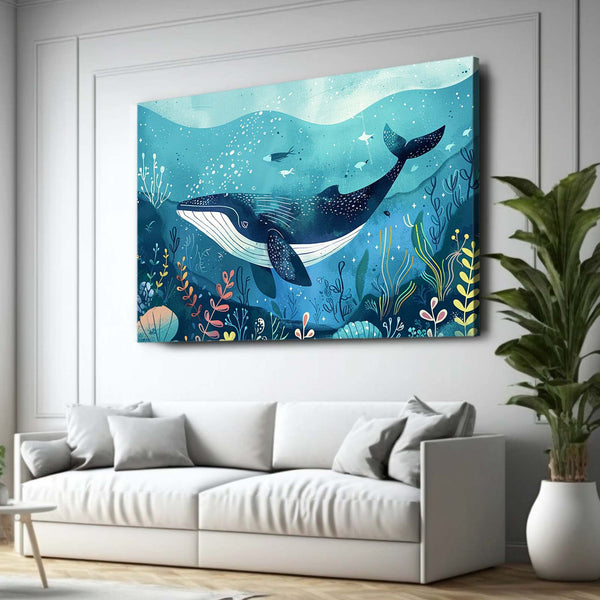 Ocean Garden Whale Art | MusaArtGallery™