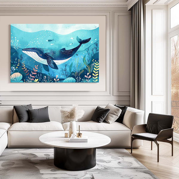 Ocean Garden Whale Art | MusaArtGallery™