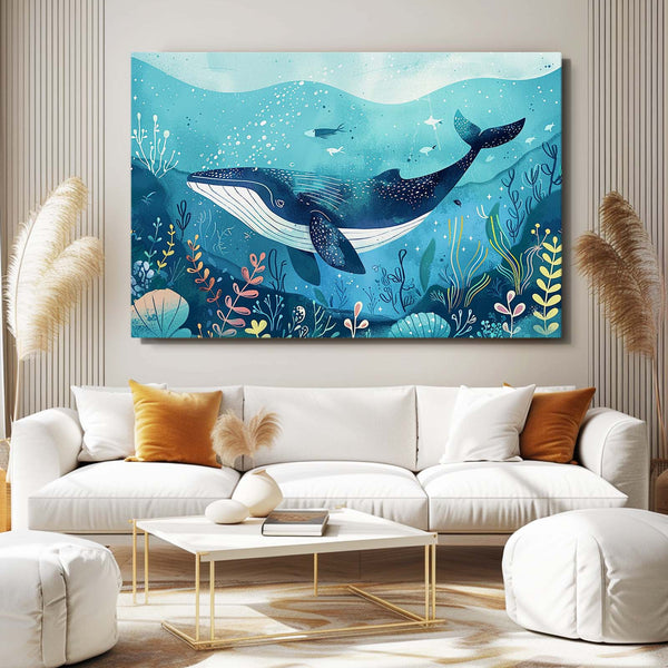 Ocean Garden Whale Art | MusaArtGallery™