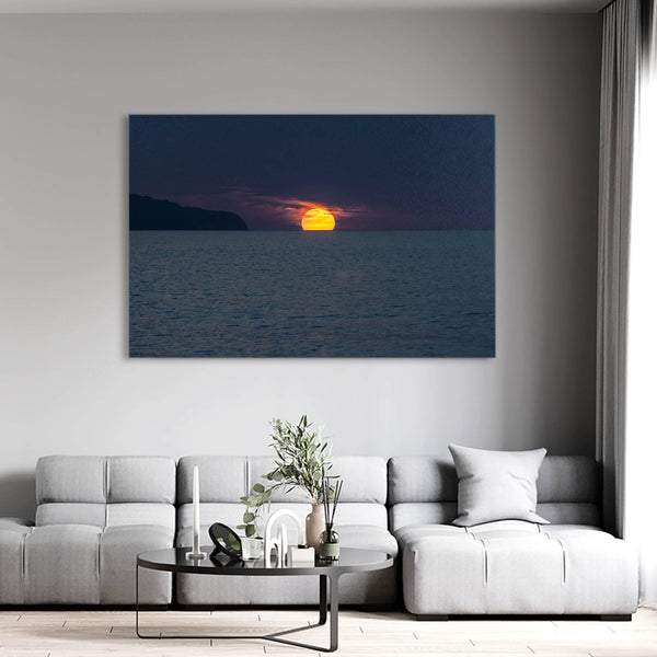 Ocean Night Sunset Art  | MusaArtGallery™