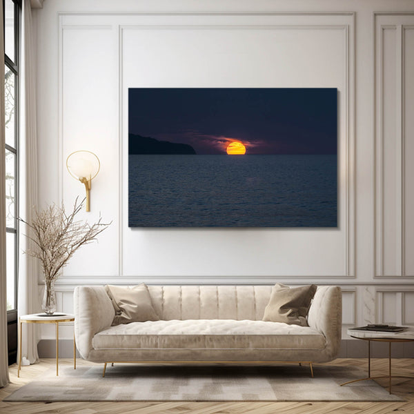 Ocean Night Sunset Art  | MusaArtGallery™