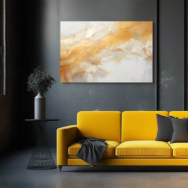Yellow Gold Abstract Wall Art | MusaArtGallery™