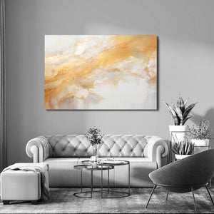 Yellow Gold Abstract Wall Art | MusaArtGallery™