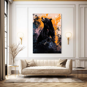 Orange Bear Print