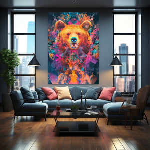 Orange Bear Wall Decor