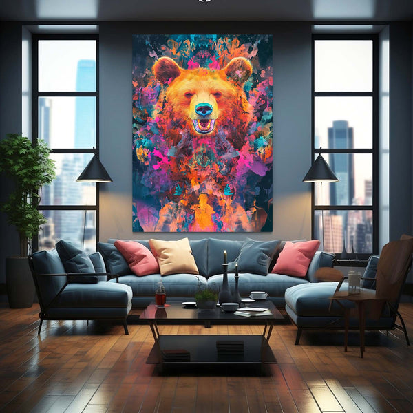 Orange Bear Wall Decor