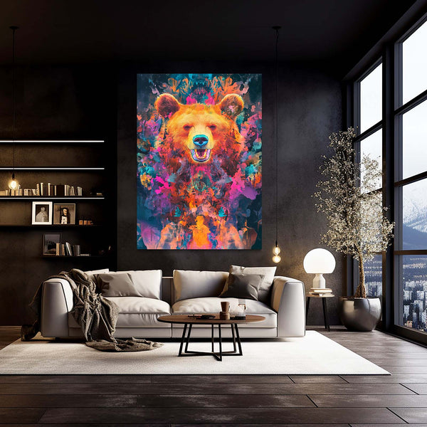 Orange Bear Wall Decor