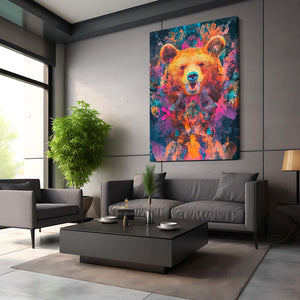 Orange Bear Wall Decor