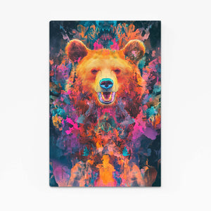 Orange Bear Wall Decor