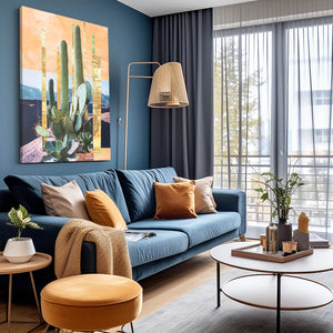 Orange Cactus Art
