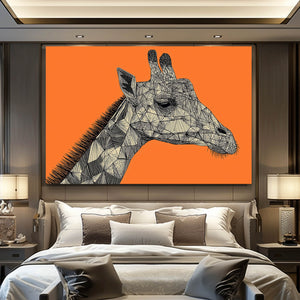 Orange Giraffe Artwork