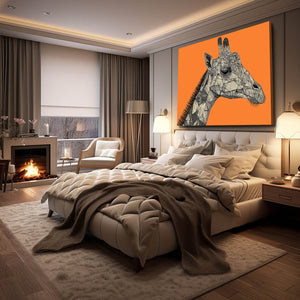 Orange Giraffe Artwork